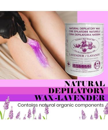 Sharonelle Soft Wax All Purpose Hair Removal Natural Depilatory Canned Wax for Sensitive Skin Canada-Made Melting Wax in Black color Canned Package (24PC Lavender) 500 ml (Pack of 24) Lavender - Buy Online on GoSupps.com