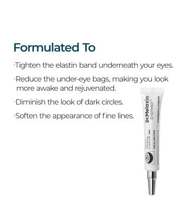 Eyephalt Eyebag Cream - Reduce Puffiness Dark Circles & Fine Lines | EGF Anti-Aging Under Eye Moisturizer with Niacinamide & Ceramide - 0.33 fl. oz - Buy Online on GoSupps.com