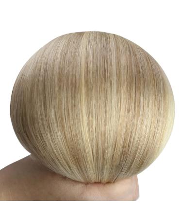 Youngsee 30cm Clip-In Real Hair Extensions - Blond & Middle Blond Strands 80g #16/230cm (7PCs) - Smooth & Easy to Use - Buy Online on GoSupps.com