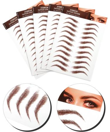 IMIKEYA 5 Autocollants Sourcils Marron Waterproof Effet Tatouage Kit Maquillage Sourcils R aliste pour pilation et Mise Transfert d'Eau Solide pour Teint Naturel Usage Quotidien - Buy Online on GoSupps.com