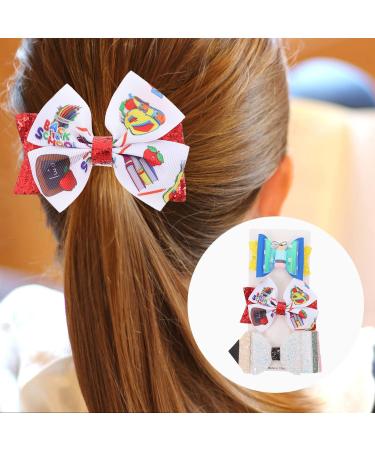 ABOOFAN Girls Hair Bow Set - Back to School Bowknot Hair Clips for Little Girls & Women - Buy Online on GoSupps.com
