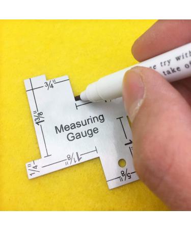 YEQIN 1 Inch Mini Sewing Measuring Gauge - 14-in-1 Seam Gauge and Ruler for DIY Sewing Craft - Buy Online on GoSupps.com