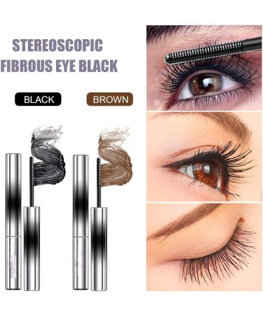 Amewix Mascara Amewix Lashes Mascara Waterproof Silk Fiber Mascara Amewix 3D Curling Eyelash Iron Mascara Long-Lasting Curl & Volume (Brown) - Buy Online on GoSupps.com