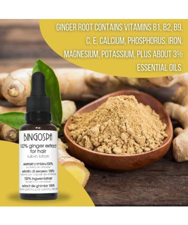 Ginger Extract 100% Hair Lotion Rub 30ml - BINGOSPA | Revitalize Hair & Promote Growth - International Shipping Available - Buy Online on GoSupps.com