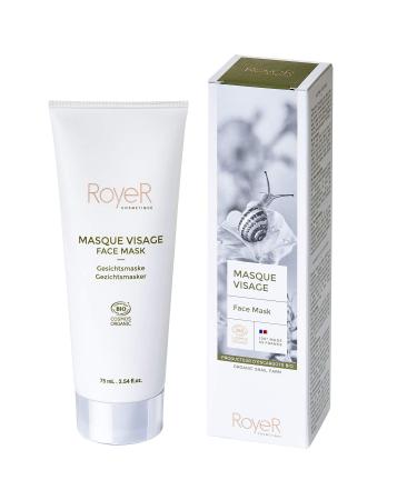 Snail Mask - 30% Fresh Organic Snail Mucin - Snail Face Mask with Organic Sunflower Oil Shea Butter and Vitamin E - Organic Snail Mucin Mask - 2.53 oz. Made In France