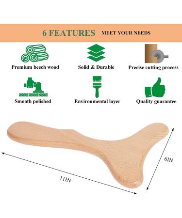 Wood Therapy Massage Tool for Lymphatic Drainage and Body Sculpting - One-Handed Wooden Massager for Anti-Cellulite and Muscle Release - 11x6 inches - Buy Online on GoSupps.com