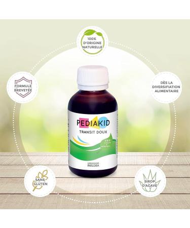 PEDIAKID - Pediakid Transit Soft Natural Food Supplement - Exclusive Agave Syrup Formula - Helps to Gently Regulate Transit - Natural Apple Aroma - Pack of 3 x 125 ml Bottles - Buy Online on GoSupps.com