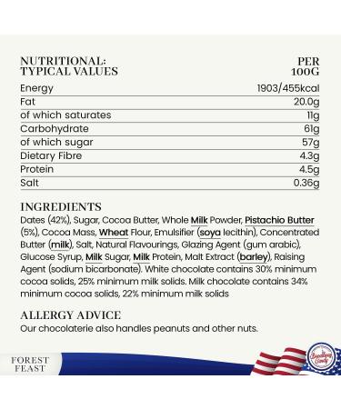  Broadway candy Forest Feast Dubai Pack of 6 Crispy Milk Chocolate Pistachio Dates 120g - Buy Online on GoSupps.com