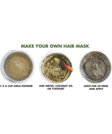 Natures Root Organic Amla Powder for Hair Fights Hair Loss Hair Growth Reduces Gray Hair. - Buy Online on GoSupps.com