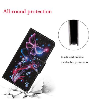 Buy Miago Purple Butterfly Case for iPhone 11 Pro Max - PU Leather Wallet Flip Cover with Card Compartments & Stand - International Shipping Available - Buy Online on GoSupps.com