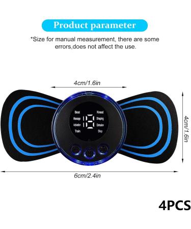 EMS Neck Massager - 4-Piece Wireless Mini Device 8 Modes & 19 Levels for Shoulder & Muscle Pain Relief - Buy Online on GoSupps.com