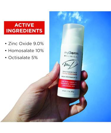 myDerm CLINICAL SPF 46 TINTED Zinc Sunscreen Lotion - Buy Online on GoSupps.com