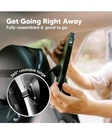 Baby Car Mirror - Wide Shatterproof Safety Infant Mirror for Rear Facing Car Seat - Sleek Black Design - Buy Online on GoSupps.com