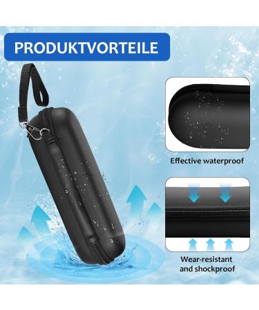 Yolonce Electric Toothbrush Travel Case - Portable Hard Shell Holder for Accessories | Black & Silver - Buy Online on GoSupps.com