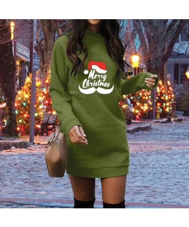 Hanxiulin Women's Christmas Hoodie Dress - Pullover Sweatshirt Long-Sleeved Blouse Autumn Fashion Sweater Top | XL - Buy Online on GoSupps.com