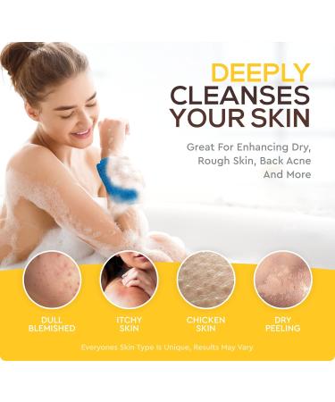 Luxxy 3 Pack Set: 2 Soft African Exfoliating Nets & 1 Rough Net Sponge - Perfect for Back, Neck, or Feet - Achieve Smooth, Silky Skin Daily - Great Gifts - Buy Online on GoSupps.com