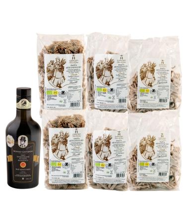 Albacara Bio Box-EVO Oil Grandfather Giovanni and Wholemeal Pasta with Ancient Grains of Sicily