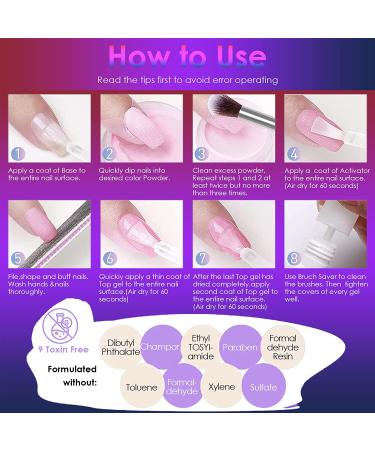Dip Powder Clear Pink Color  2 Ounce/ 56 Gram  AMAZDIP Dipping Powder Nail System for French Nail Art Design Salon/DIY at Home 02-Crystal Pink - Buy Online on GoSupps.com