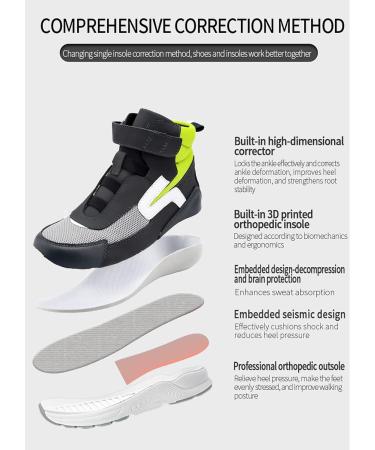 Orthopedic High Top Sneakers for Kids - Arch & Ankle Support, Anti-Slip Soles - Green - Size 8 - Buy Online on GoSupps.com