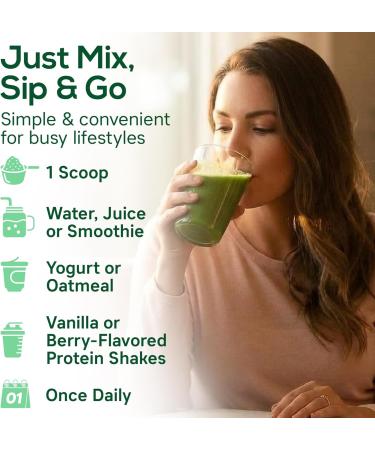 Greens Superfood Powder 50 Servings Boost UltraGreens Super Greens Powder Organic Spirulina Grasses & Antioxidants | Premium Superfood for Daily Energy | Detox & Whole-Body Wellness Original - Buy Online on GoSupps.com