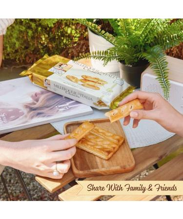 Millefoglie D'Italia Classiche by Matilde Vicenzi | Gourmet Italian Puff Pastry Cookies | 4.41oz Tray of 8 | All-Natural, Kosher, Dairy | Made in Italy | 1 Count (Pack of 4) - Buy Online on GoSupps.com