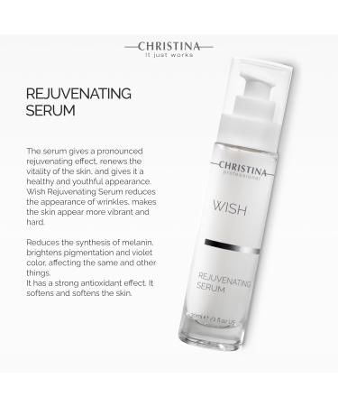 Christina Wish Rejuvenating Peptide Serum for All Skin Types | Hydrating Anti-Aging Face Serum with Hyaluronic Acid | 30ml - Buy Online on GoSupps.com