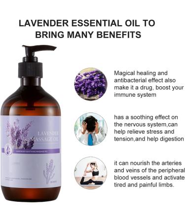 Massage Oil for Relaxing Warming Joint Pain Sensual Massage Oil Lavender Massage Oils for Massage Therapy Moisturizing Massage Oil for Men and Women (Lavender Flavor) - Buy Online on GoSupps.com