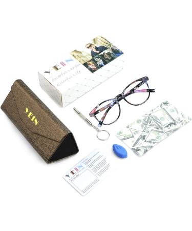 YEIN Blue Light Blocking Glasses - Photochromic Pink Sunglasses for Women | Anti Eyestrain Gaming & TV Glasses | Stylish Anti Glare 04-1401 Pinkfloral - Buy Online on GoSupps.com