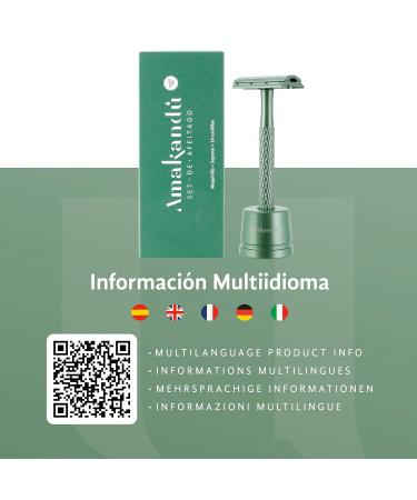 Unisex Body Shaver - Amakandu Classic Razor Set with 10 Double-Edged Blades for Perfect Body Shaving - Buy Online on GoSupps.com