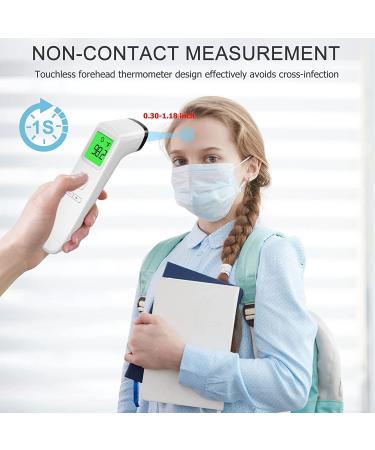 Non-Contact Forehead Thermometer - Fast & Accurate Infrared Baby & Adult Thermometer with Fever Alarm | Digital Memory Function - Buy Online on GoSupps.com