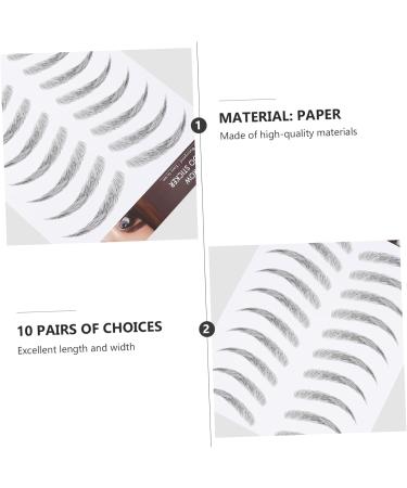 DRESSOOS 12 Sheets Waterproof Eyebrow Stickers Makeup Eyebrow Transfers Eyebrow Transfer Stickers 3d Template - Buy Online on GoSupps.com