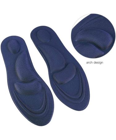 Orthotic Arch Support Insole for Flat Feet | Memory Foam Shoe Pad for Plantar Fasciitis - Comfort Accessory for Men (Dark Blue) - Buy Online on GoSupps.com