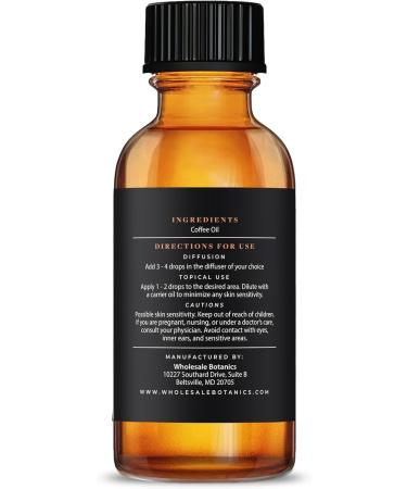 Coffee Essential Oil by Wholesale Botanics - Premium Grade Essential Oil | for Aromatherapy Soaps Lotions & Candles | Vegan & Cruelty Free (1 Fl.Oz.) 1 Fl Oz (Pack of 1) - Buy Online on GoSupps.com