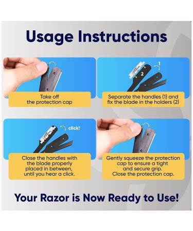 Equinox Professional Straight Edge Razor with 100 Single Derby Blades Close Shaving Men's Manual Shaver Kit - Buy Online on GoSupps.com