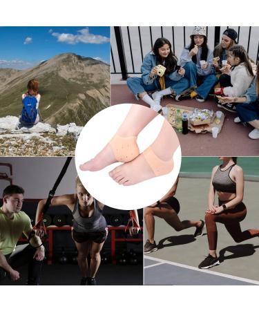 Buy 2 Pairs of Heel Cushions for Plantar Fasciitis | Silicone Heel Protection Gel Pads for Men - Relief for Heel Pain & Cracked Heels - Buy Online on GoSupps.com
