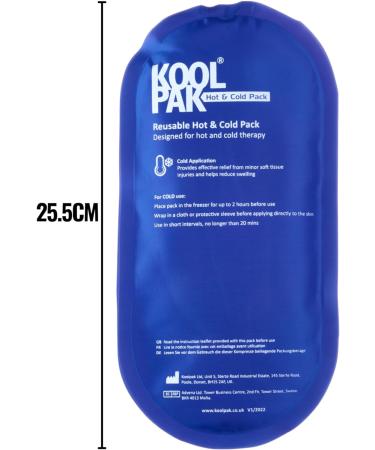 Koolpak Luxury Hot & Cold Reusable Pack Oval - 12.5 x 25.5cm - Pack of 20 - Buy Online on GoSupps.com