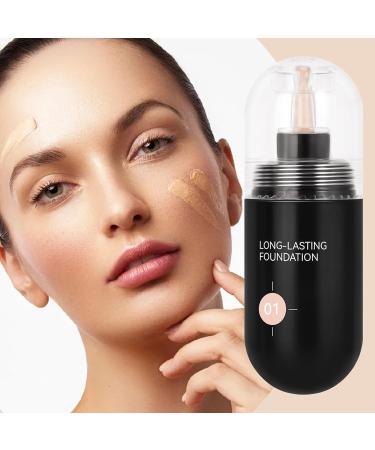 Full Coverage Liquid Foundation | 30ml Soft Mattifying Liquid Foundation Moisturizing Anti-Shine Makeup Base for Skin Types - Buy Online on GoSupps.com