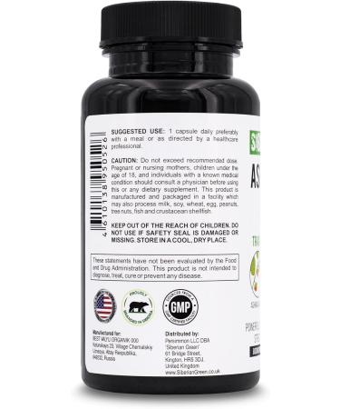 Siberian Green Ashwagandha Complex - 60 Capsules for Stress Relief, Energy Support, and Immune System Recovery - Buy Online on GoSupps.com