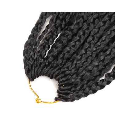 Melisay Box Braids Crochet Hair Extensions - 5 Packs Curly 50.8 cm Synthetic Afro Kinky Braiding Hair for Black Women - Passion Twist & Goddess Faux Locs - Color 1B - Buy Online on GoSupps.com