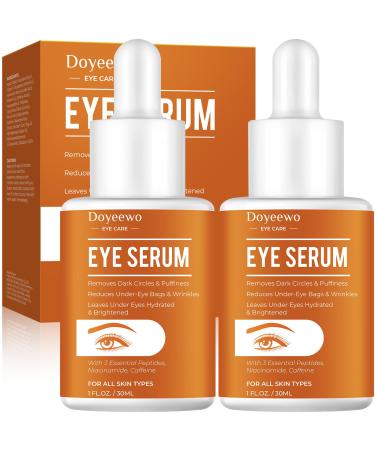 Birthday Gifts for Women Dark Circles Under Eye Treatment For Puffiness And Bags Under Eyes Wrinkles Dark Circles Eye Care Skin Care Caffeine Eye Serum Eye Bag Remover Puffy Eyes Treatment Products Orange