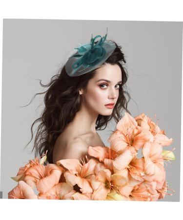 Baluue Women Banquet Hat Trendy Bridal Headdress Women Fascinator Wedding Topper Bride Hat Fascinators for Women Wedding Bride Fascinator Hat Outfits for Women Fascinator Clip Ladies Mesh Green 27x16cm Green - Buy Online on GoSupps.com