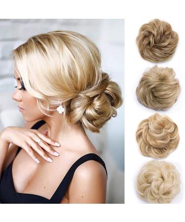 Silk-Co hair part with rubber band dutt with hair wavy soft bun hair part with rubber band 35 g lured hair thickening hair extensions messy bun updos ash blonde 35 g ashblond - Buy Online on GoSupps.com