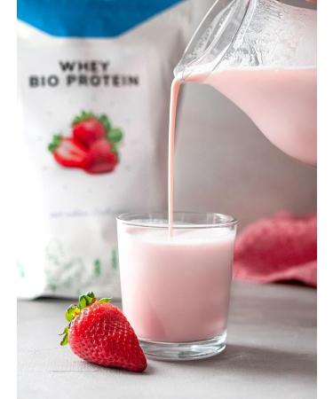 Organic Whey Protein Powder Strawberry 500g | 100% Natural 2 Ingredients No Additives High-Quality Protein Made in Austria - Buy Online on GoSupps.com