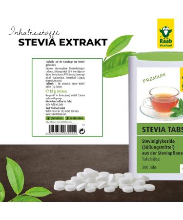 Raab Stevia Tabs - Pack of 2 (300 Tablets 18g Each) - Sugar-Free Sweetener for a Healthy Lifestyle - Buy Online on GoSupps.com