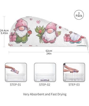 Shop Dwarfs Gifts Hair Towel 2 Pack - Super Absorbent Quick Dry Hair Turbans for Women & Girls - Buy Online on GoSupps.com