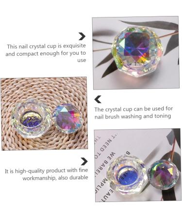FRCOLOR Crystal Glass Slico Cosmetic Money Cabinet Key Safe Safety Weible Nail Cup Crystal Nail Styling Tool Nail Dappen Bowl Nail Bowl Care Tool Pen Holder Women - Buy Online on GoSupps.com