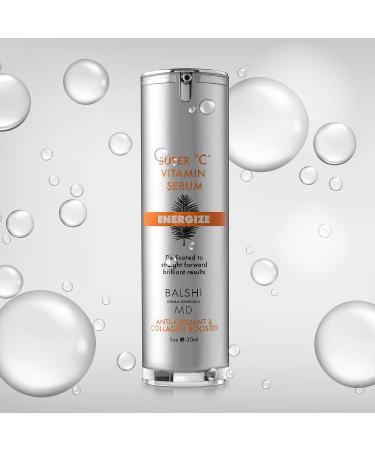 Energize Vitamin C Serum for Face & Eyes - Clinical Strength Anti Aging Serum with Triple Blend of Vitamin C - Brightening & Hydrating Facial Serum - Buy Online on GoSupps.com