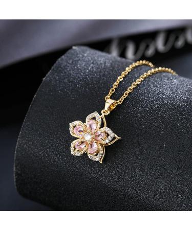 Shop Southjieling Girls' Heart Necklace - Adjustable Bauhinia-Zircon Flower Collarbone Chain | Korean Fashion for Women - Buy Online on GoSupps.com