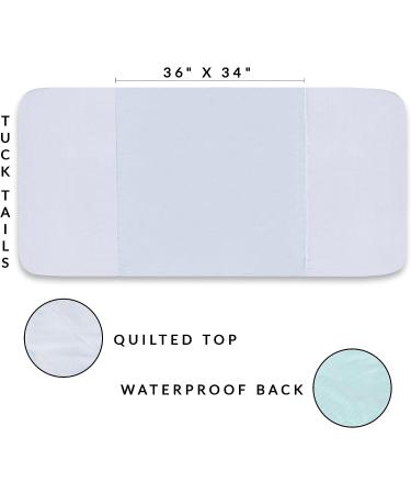 Saddle Style Reusable Waterproof Bed Pad - 34x36 Inch (Pack of 2) - Made in USA - Buy Online on GoSupps.com