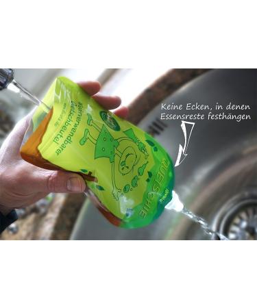 Divata Quetschies 170ml - 4 Set Reusable Squeeze Bags for Baby Food Yogurt & Smoothies | Eco-Friendly Storage Solution - Buy Online on GoSupps.com